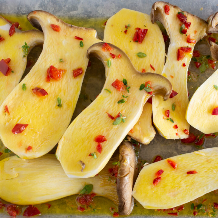 Scharf marinierte Kräuterseitlinge - LieberBacken