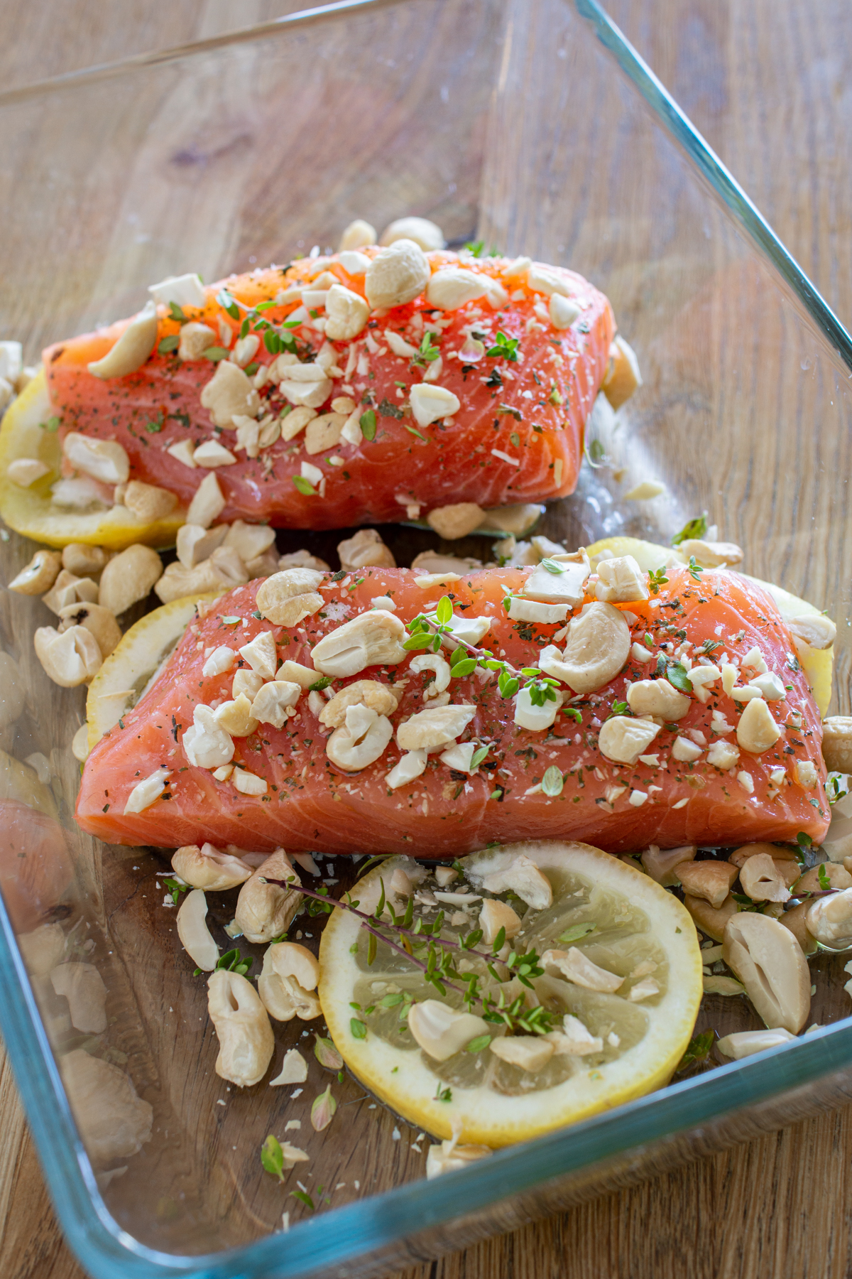 Ofengericht: Lachs mit Cashews