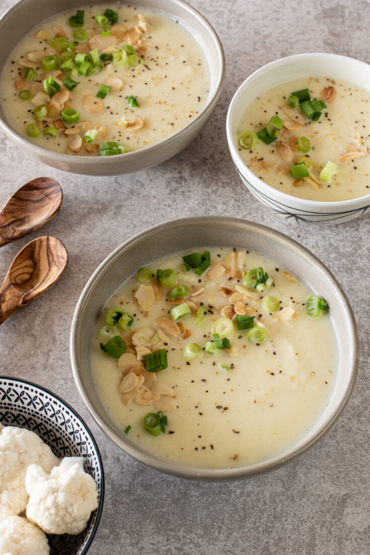 Blumenkohlcremesuppe mit Kartoffeln | Karfiolsuppe