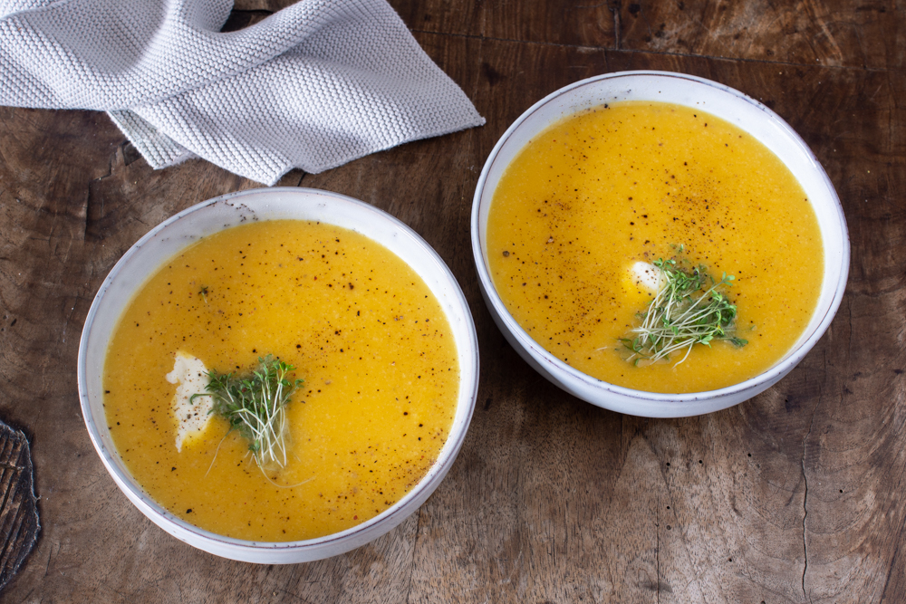 Muskatkürbissuppe mit wenigen Zutaten