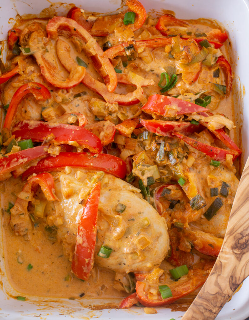 Paprika Hähnchen aus dem Ofen - LieberBacken