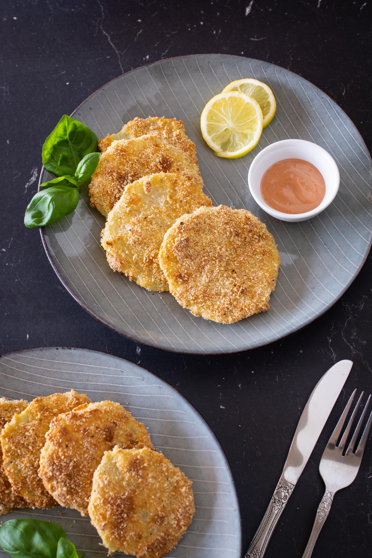 Kohlrabischnitzel aus dem Ofen