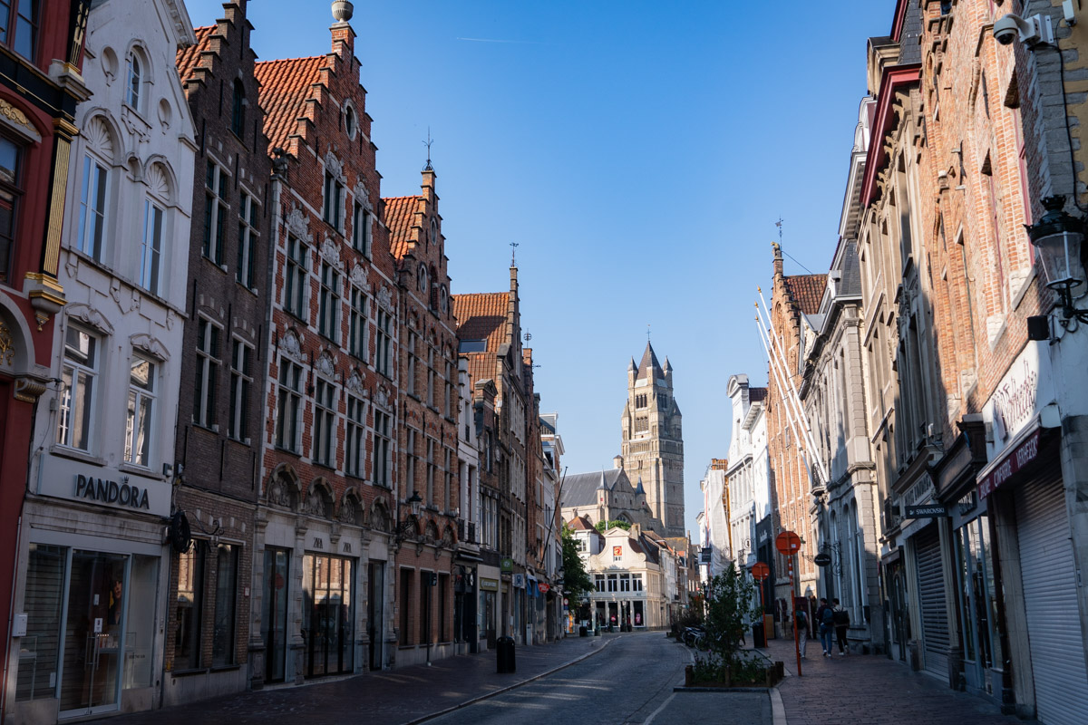 Steenstraat Shopping Street in Bruges