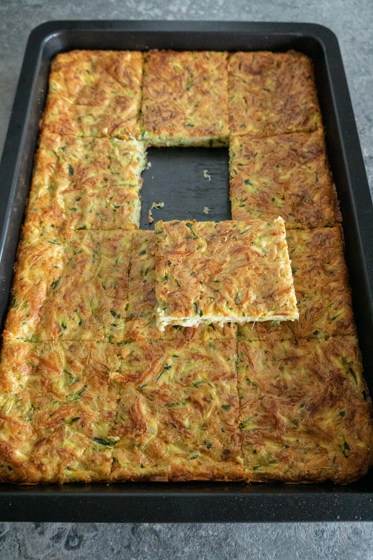 Sättigender Zucchinikuchen