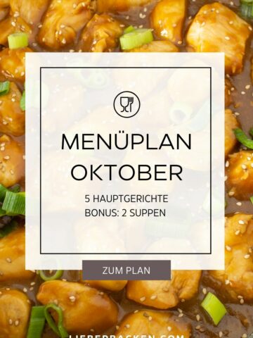 Menüplan Oktober | Essen planen