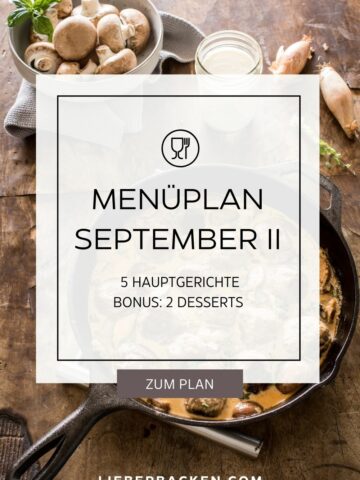 Menüplan September II Essen planen