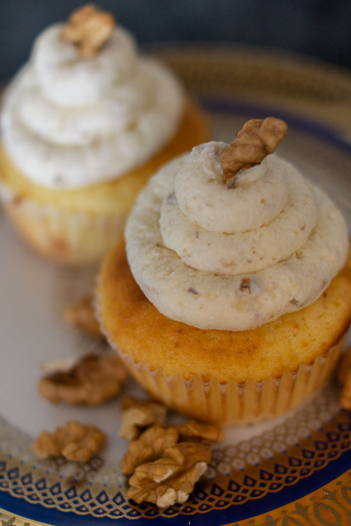 Walnuss Cupcakes auf Mascarpone Basis